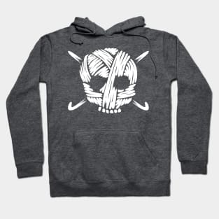 Funny Chrochet - Wool Skull with Crochet hooks Hoodie